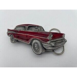 Vintage 57 Chevy Bel Air Belt Buckle Rare Bergamot Brass Works USA